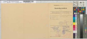 Bauwerksverzeichnis und Nachweisung der bei dem Ersatz der ortsbedienten Schranken (Schrankenposten 51) am Bahnübergang in km 51,168 der zweigleisigen Hauptbahnstrecke: Hagen Hbf-Betzdorf durch Einbau einer Blinklichtanlage mit zugbedienten Halbschranken berührten Wege- und Vorflutverhältnisse, nebst Bezeichnung der für sie entworfenen baulichen Anlagen [3 Bll.], o. M. Stnr.: 51, Iwü, Bunr.: 45, Blnr.: 1