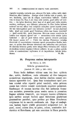 10. Perperam omissa interpunctio