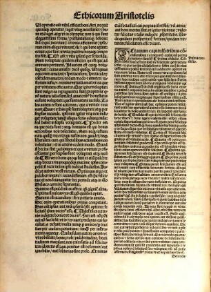 Aristotelis Peripatetici Philosophorum monarche Ethicoru[m] dece[m] libri ad Nicomachu[m]