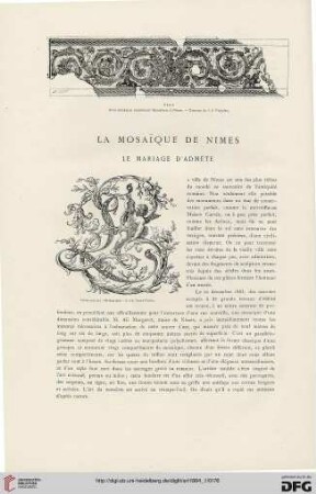 10: La mosaïque de Nimes : le Mariage d'Admète