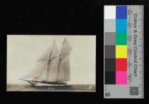 Postkarte mit der kaiserlichen Yacht "Meteor"