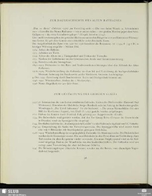 Zur Baugeschichte Des Alten Rathauses