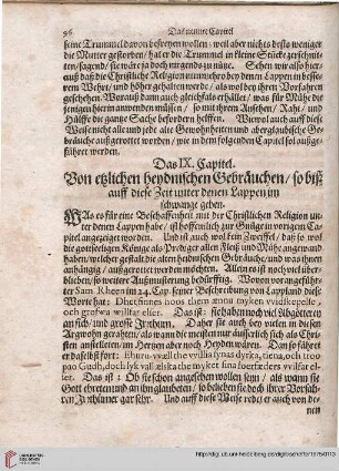 Das IX. Capitel: Von etzlichen heydnischen Gebräuchen[...]