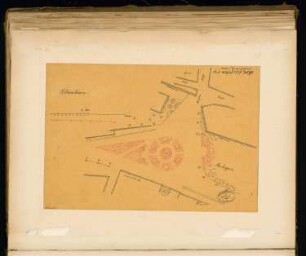 Gefallenendenkmal, Mühlhausen Monatskonkurrenz August 1878: Lageplan 1:500; 2 Maßstabsleisten