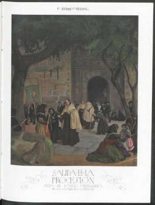 "Salida de la procesión", óleo