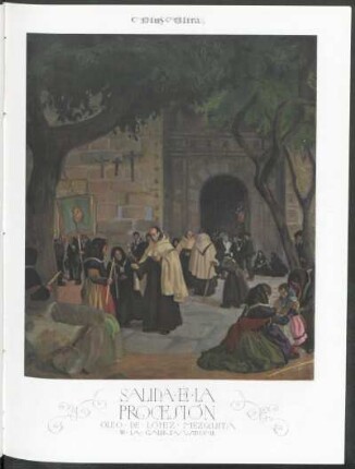 "Salida de la procesión", óleo