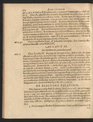 Ad Caput XI. De Electore Brandenburgensi.