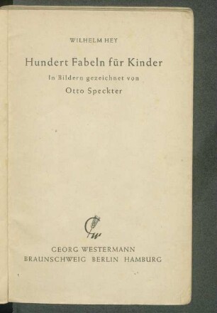Hundert Fabeln für Kinder