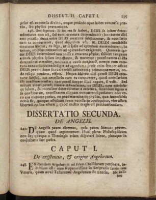 Dissertatio Secunda. De Angelis.