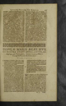 Insulae Maris Aegaei