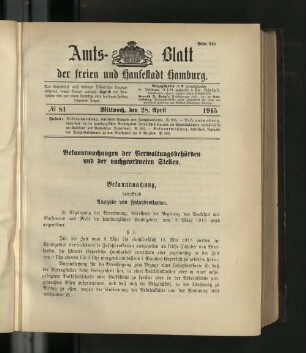 No. 81, 28. April 1915