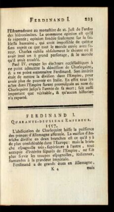 Ferdinand I. Quarante-Deuxieme Empereur