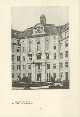 Lettehaus in Berlin. Mittelbau vom Schulhause