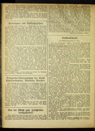 Delegierten-Versammlung des Kathl. Lehrerverbandes, Abteilung Peußen