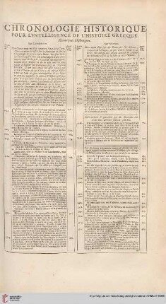 Chronologie historique purl l'intelligence de l'histoire grecque