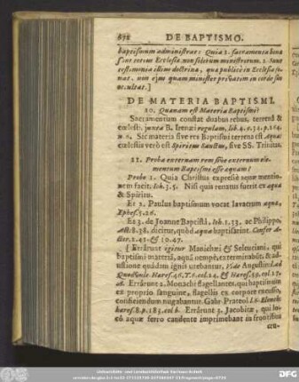 De Materia Baptismi.