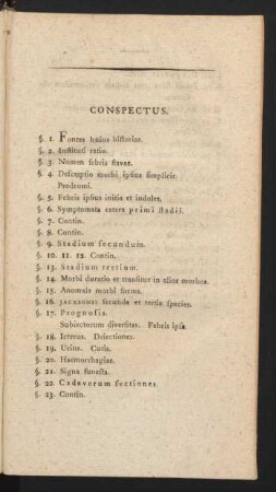 Conspectus.