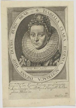Bildnis der Isabella Clara Eugenia, Austriaca infans Hisp.