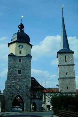 Riedturm (Torturm der Stadtbefestigung) und Jakobsturm