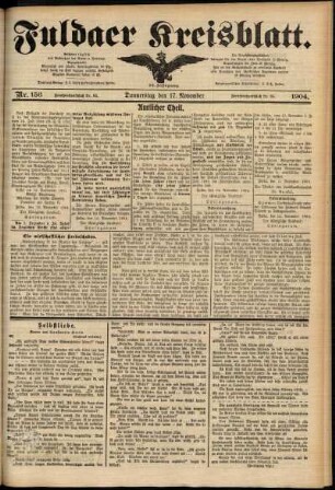 Ausgabe vom Donnerstag, den 17. November 1904.