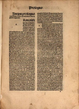 Ecclesiastica Historia diui Eusebii. et Ecclesiastica Historia gentis Anglor[um] venerabilis Bede : cum vtraru[m]q[ue] historiaru[m] per singulos libros recollecta capitulorum annotatione