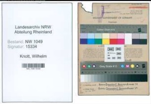 Entnazifizierung Wilhelm Knott , geb. 21.02.1899 (Lademeister)