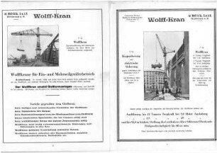 Prospekt der Fa. Jul. Wolff & Co für den Wolff-Kran