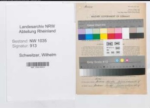 Entnazifizierung Wilhelm Schweitzer , geb. 07.05.1906 (Steiger)