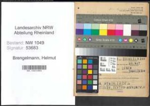 Entnazifizierung Helmut Brengelmann , geb. 14.11.1919 ()