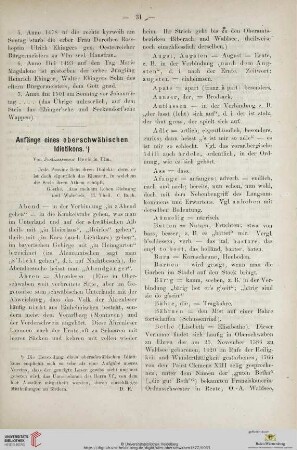 Anfänge eines oberschwäbischen Idiotikons, [1]