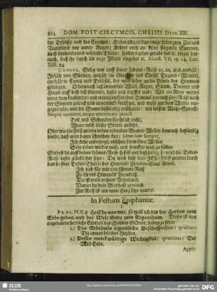 In Festum Epiphaniae