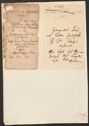 Johann Samuel Carl (1677 - 1757) Autographen: Albumblatt - BSB Autogr.Cim. Carl, Johann Samuel