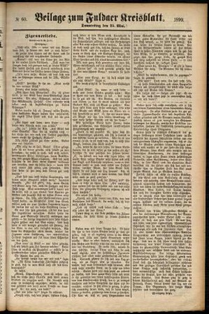 Zweite Ausgabe vom Donnerstag, den 25. Mai 1899.