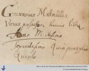 Autogramm (Aus: UB Freiburg, D 6881).