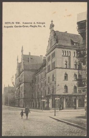 Ansichtskarte Blick auf die Königin Augusta Garde-Grenadier Kaserne [1/2]