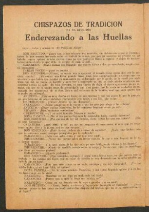 Enderezando a las huellas