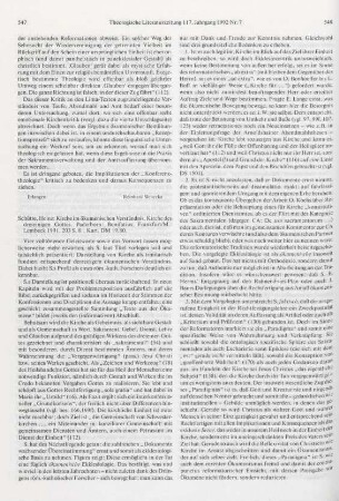 547-549 [Rezension] Schütte, Heinz, Kirche im ökumenischen Verständnis