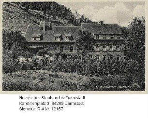 Mühltal bei Darmstadt-Eberstadt, Waldmühle (Erholungsheim) / Rückansicht