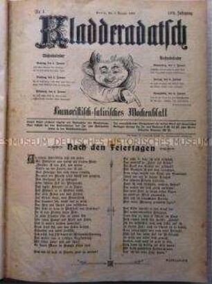 Satirische Wochenzeitung Kladderadatsch. 57. Jahrgang 1904