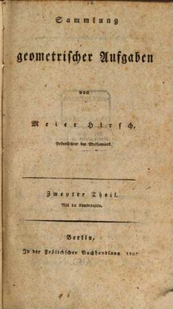 Sammlung geometrischer Aufgaben, 2