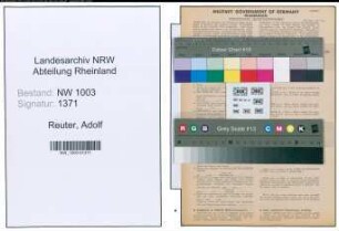 Entnazifizierung Adolf Reuter , geb. 06.05.1898 (Schuhmacher)