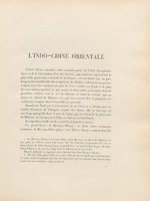 L'Indo-Chine orientale