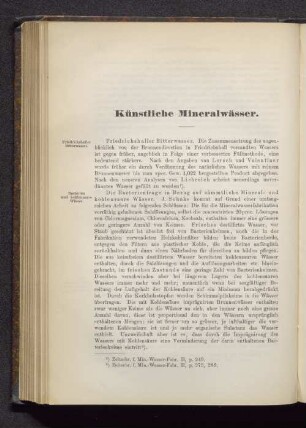Künstliche Mineralwässer