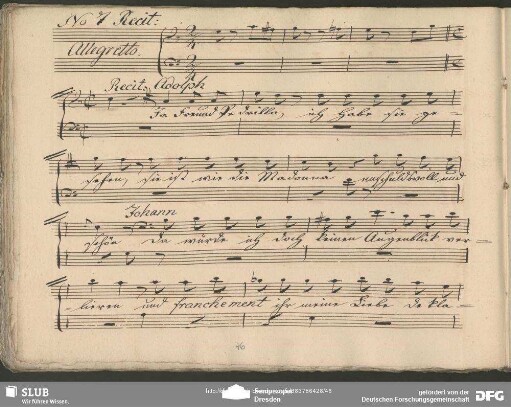 No. 7 Recitativ: "Ja Freund Pedrillo"