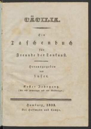 1. Jahrgang: Cäcilia