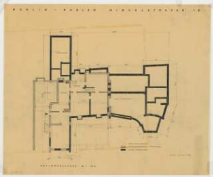 Villa Ollk Miquelstraße 16, Berlin-Schmargendorf: Grundriss Kellergeschoss 1:100