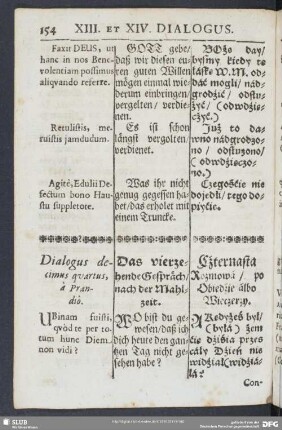 Dialogus decimus quartus, a Prandio