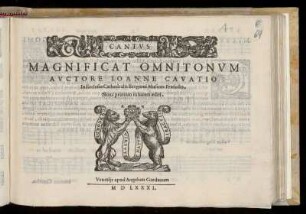 Giovanni Cavaccio: Magnificat omnitonum. Cantus