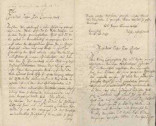 Karoline Luise von Baden an Unbekannt (Darmstadt)