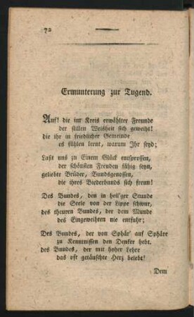 Ermunterung zur Tugend